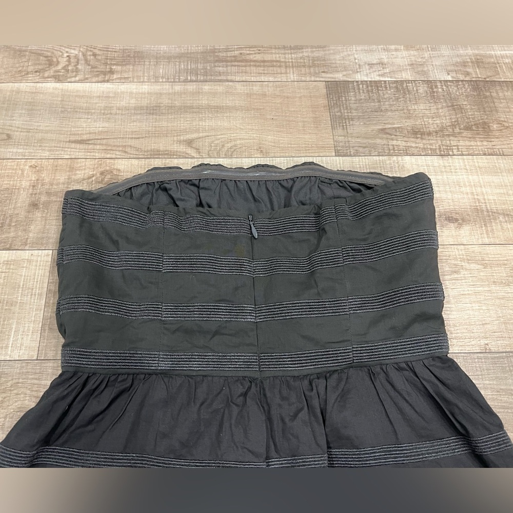 J. Crew Rugby Ginny Gray Striped Strapless Mini Dress Size 0 - Picture 6 of 9